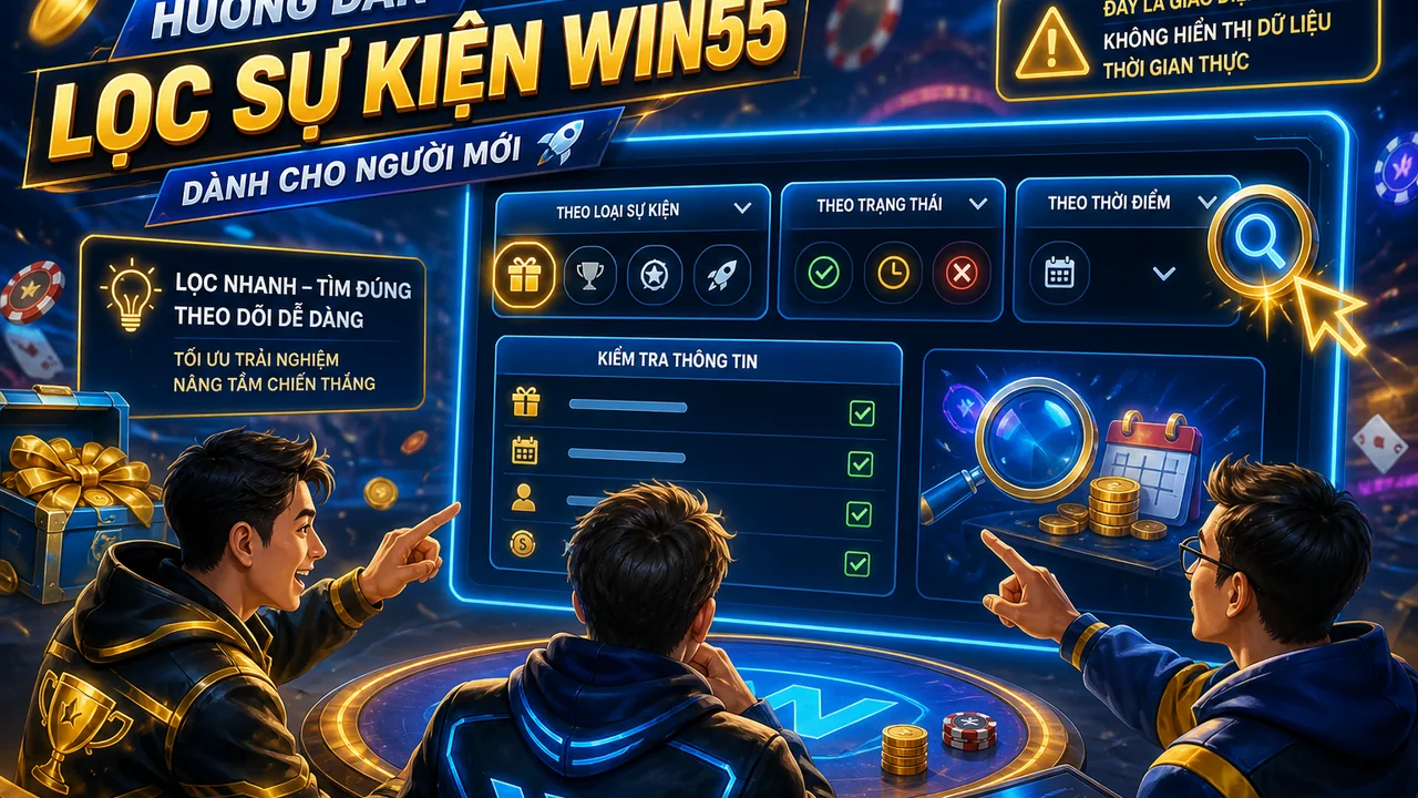 Theo dõi đúng nhóm sự kiện: cách lọc sự kiện win55 cho người mới